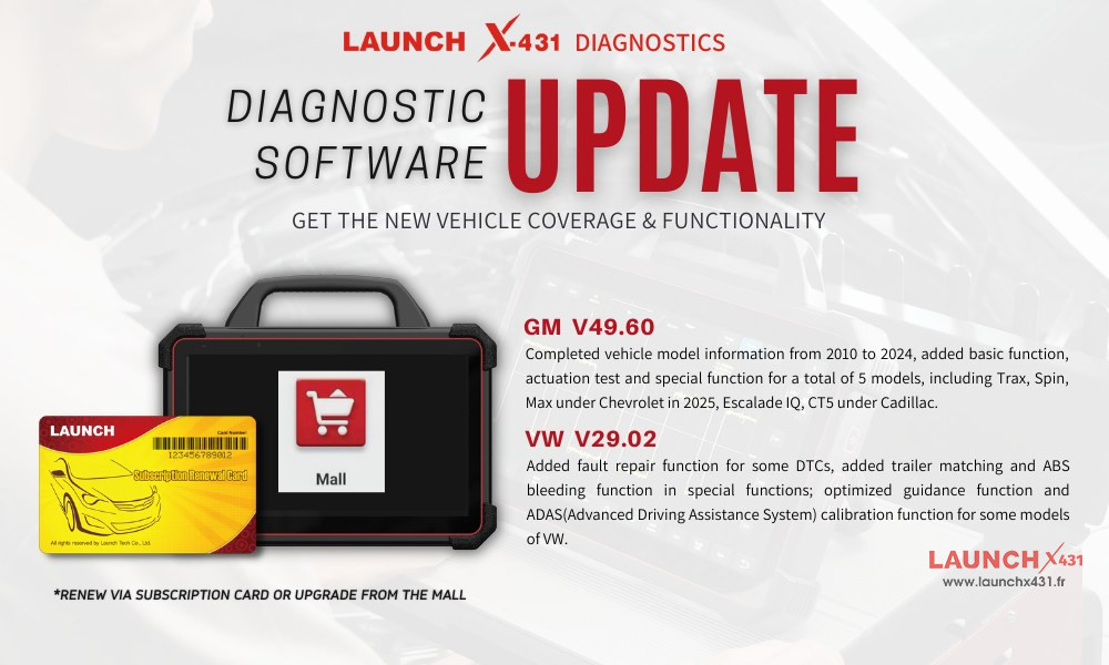 launch x431 update vw and gm diagnostic software