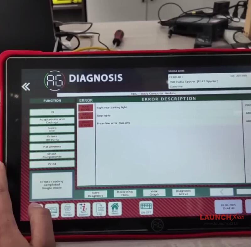 launch smartlink solve Ferrari 458 AFS System Fault 11