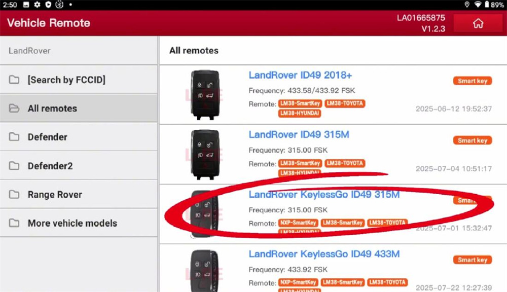 launch x431 immo elite add land rover key 1