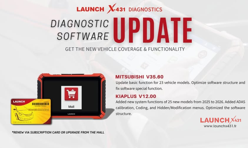 Launch X431 Update MISTSUBISHI diagnostic software