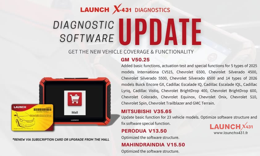 Launch X431 Update GM and MITSUBISHI Diagnostic Software Launch X431 Update GM and MITSUBISHI Diagnostic Software