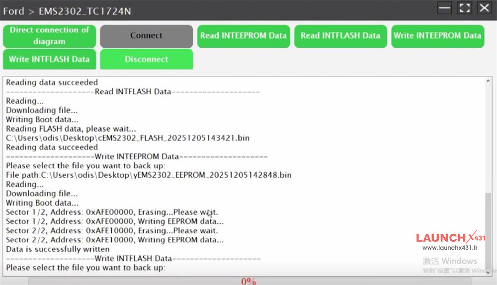 launch x431 ecu programmer clone ford ems2302 8