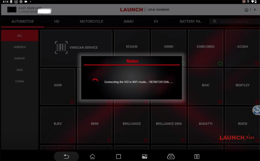 launch x431 tool upload application logs 8
