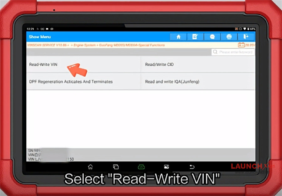 x431 pad v read write sinotruck kingpin vin 5 x431 pad v read write sinotruck kingpin vin 5