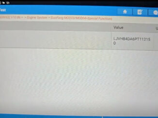 x431 pad v read write sinotruck kingpin vin 8