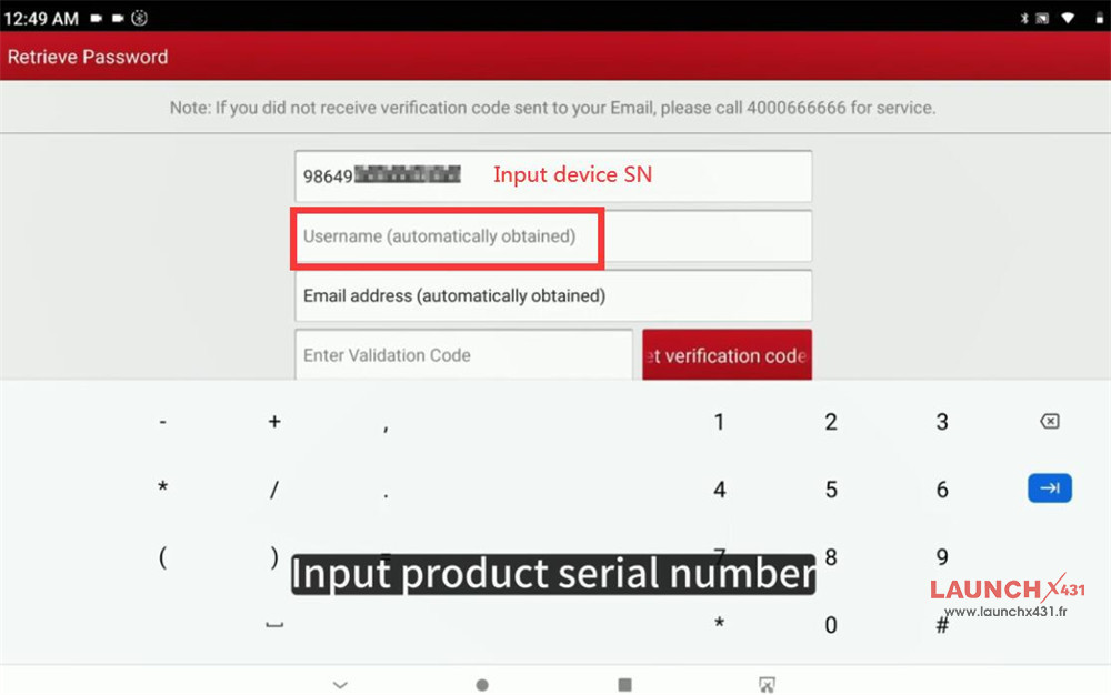 check launch x431 tool username 2