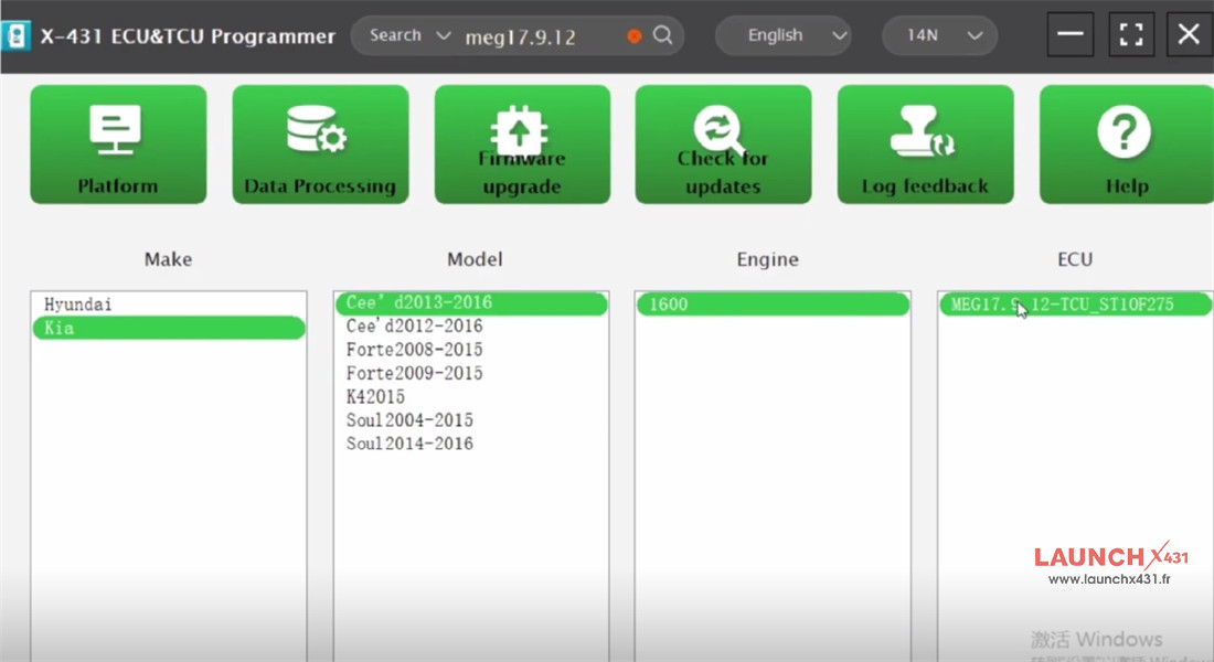 launch x431 ecu programmer clone kia meg17.9.12 1