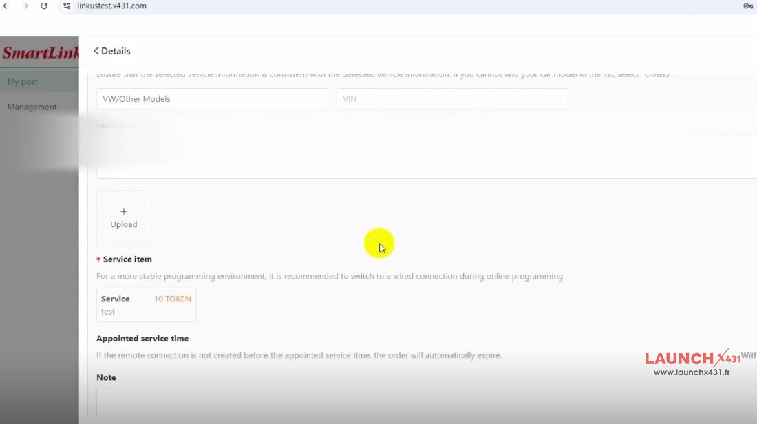 how to use launch smartlink token 7