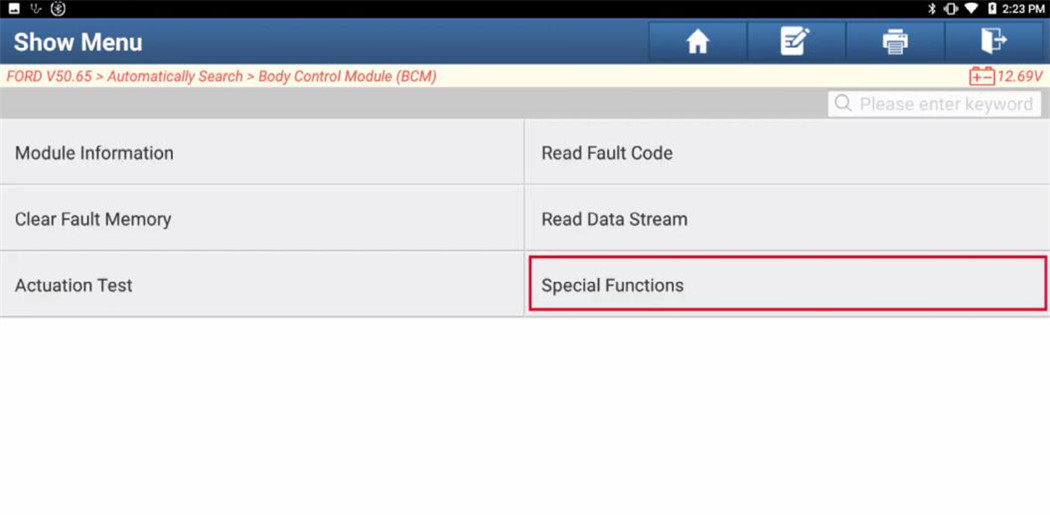 launch x431 clear ford kuga bcm crash data 5