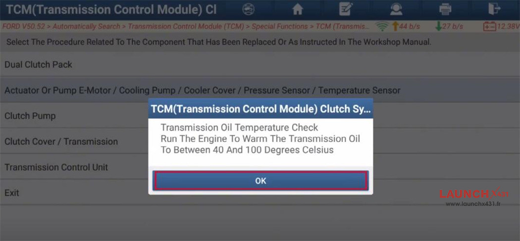 launch x431 learn ford fiesta tcm clutch 13