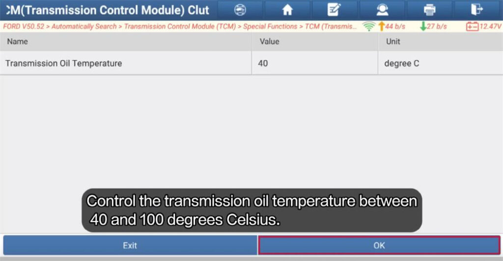 launch x431 learn ford fiesta tcm clutch 14