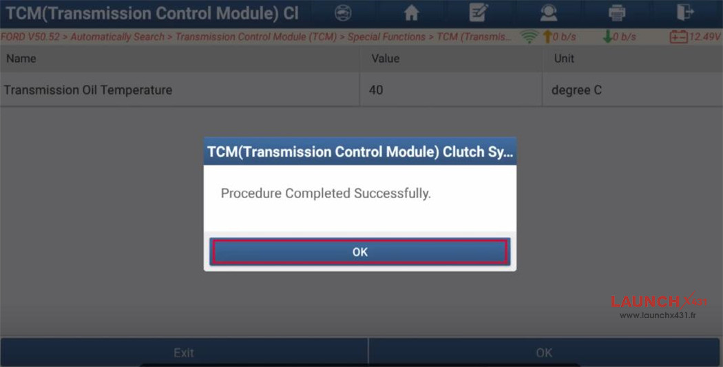 launch x431 learn ford fiesta tcm clutch 15