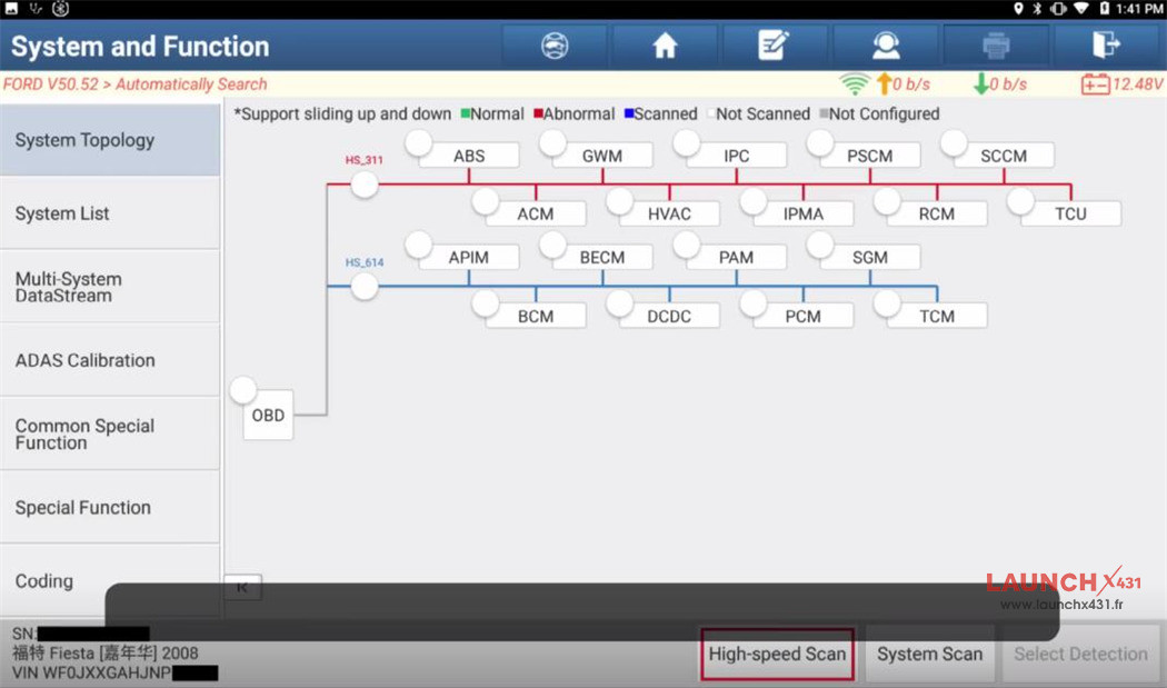 launch x431 learn ford fiesta tcm clutch 3