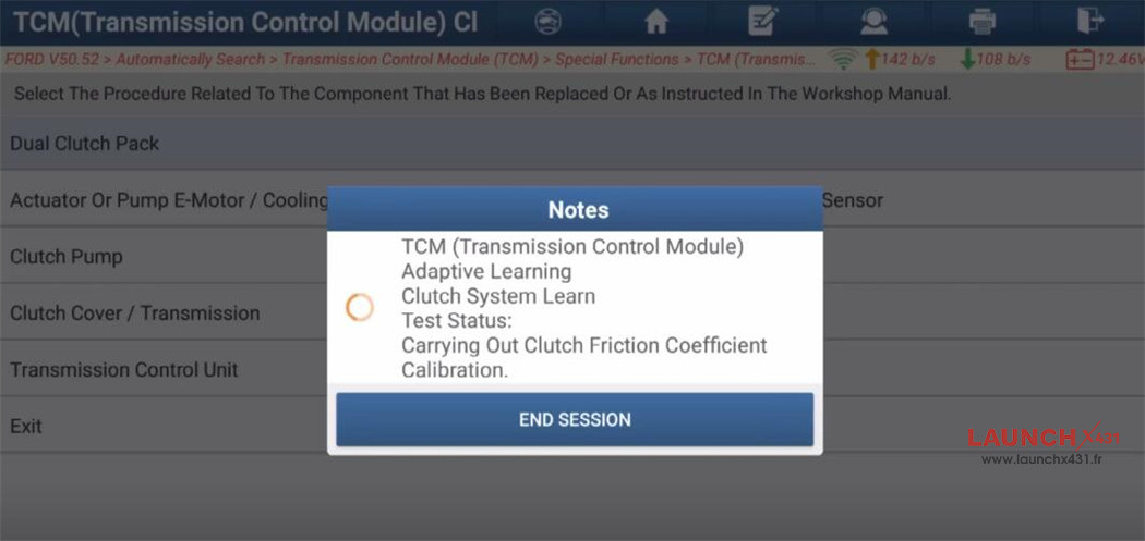 launch x431 learn ford fiesta tcm clutch 8