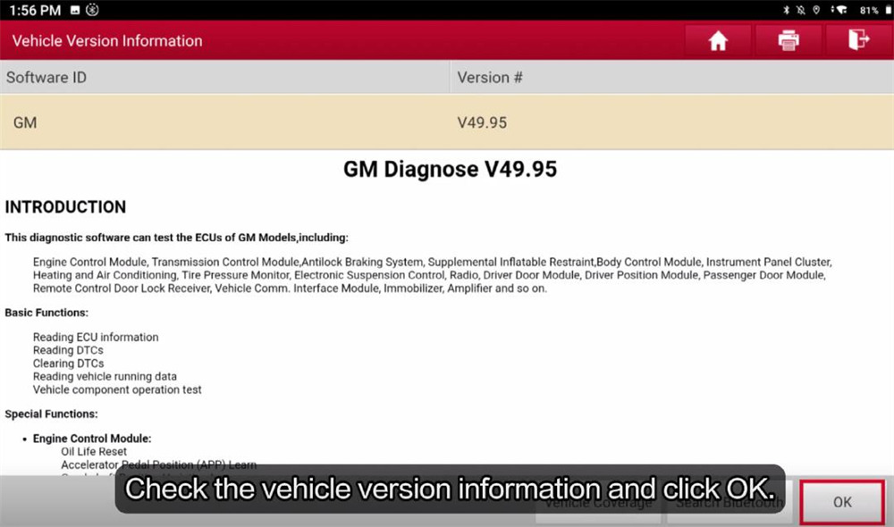 launch x431 reset gm fuel pump power control module 2