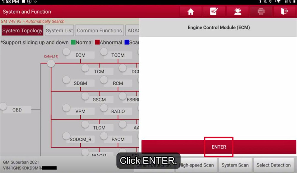 launch x431 reset gm fuel pump power control module 6