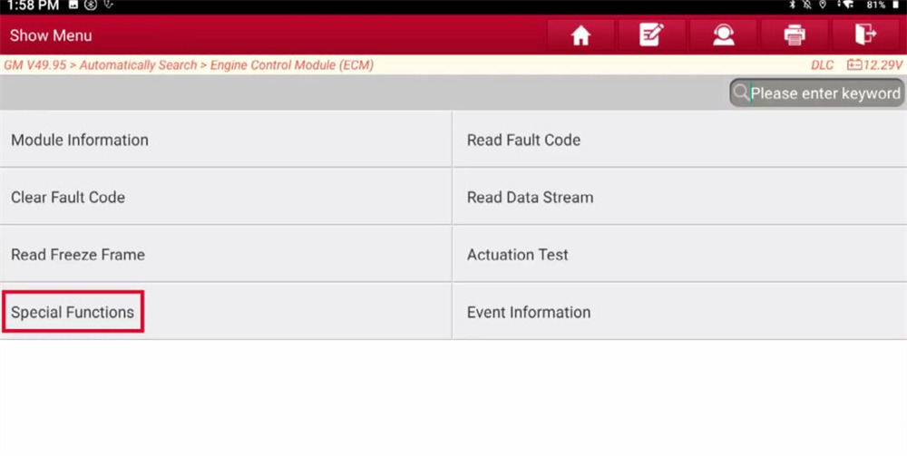 launch x431 reset gm fuel pump power control module 7