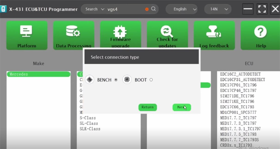 x431 ecu programmer wipe benz vgs4 0 nag2 2