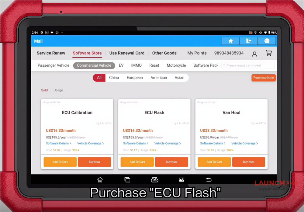 how to purchase and activate launch x431 ecu flashing 3