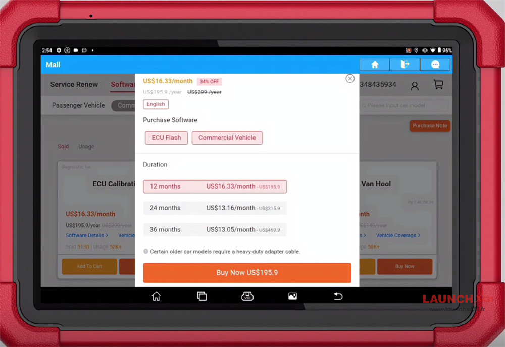 how to purchase and activate launch x431 ecu flashing 4