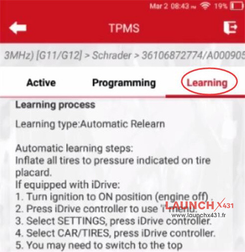 launch tpms 5011 v2 troubleshoot bmw 730li tire pressure 10