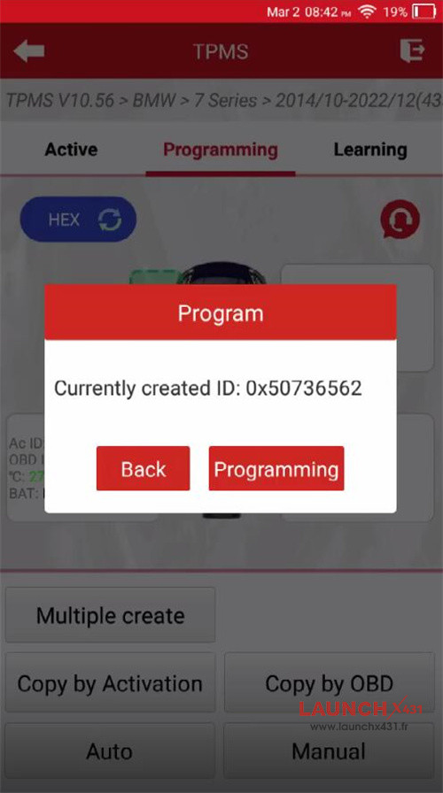 launch tpms 5011 v2 troubleshoot bmw 730li tire pressure 6