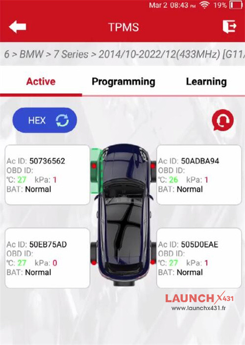 launch tpms 5011 v2 troubleshoot bmw 730li tire pressure 9
