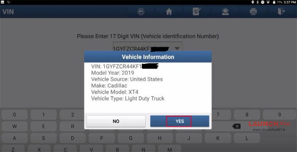 launch x431 reset cadillac air cleaner monitor 3