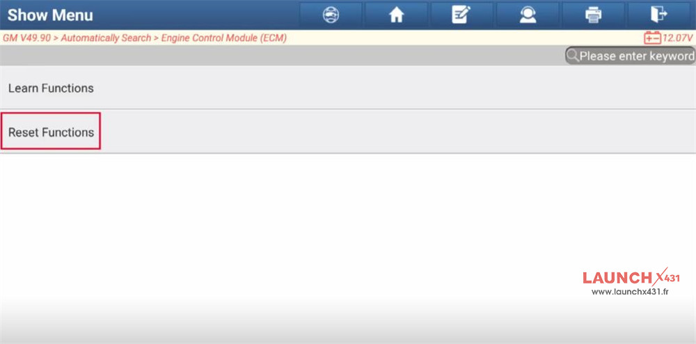 launch x431 reset cadillac air cleaner monitor 6