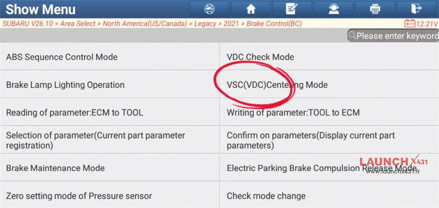 launch x431 subaru steering angle learning 7
