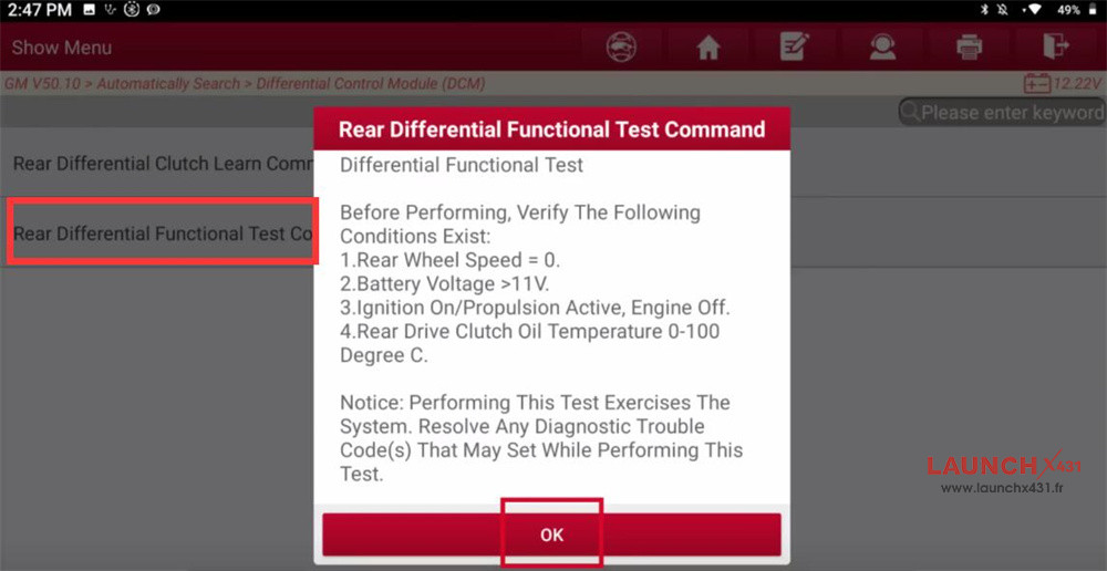 launch x431 suburban rear differential test 5