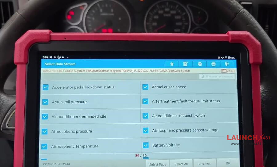 x431 v+ smartlink hd read jac dtc data stream 8
