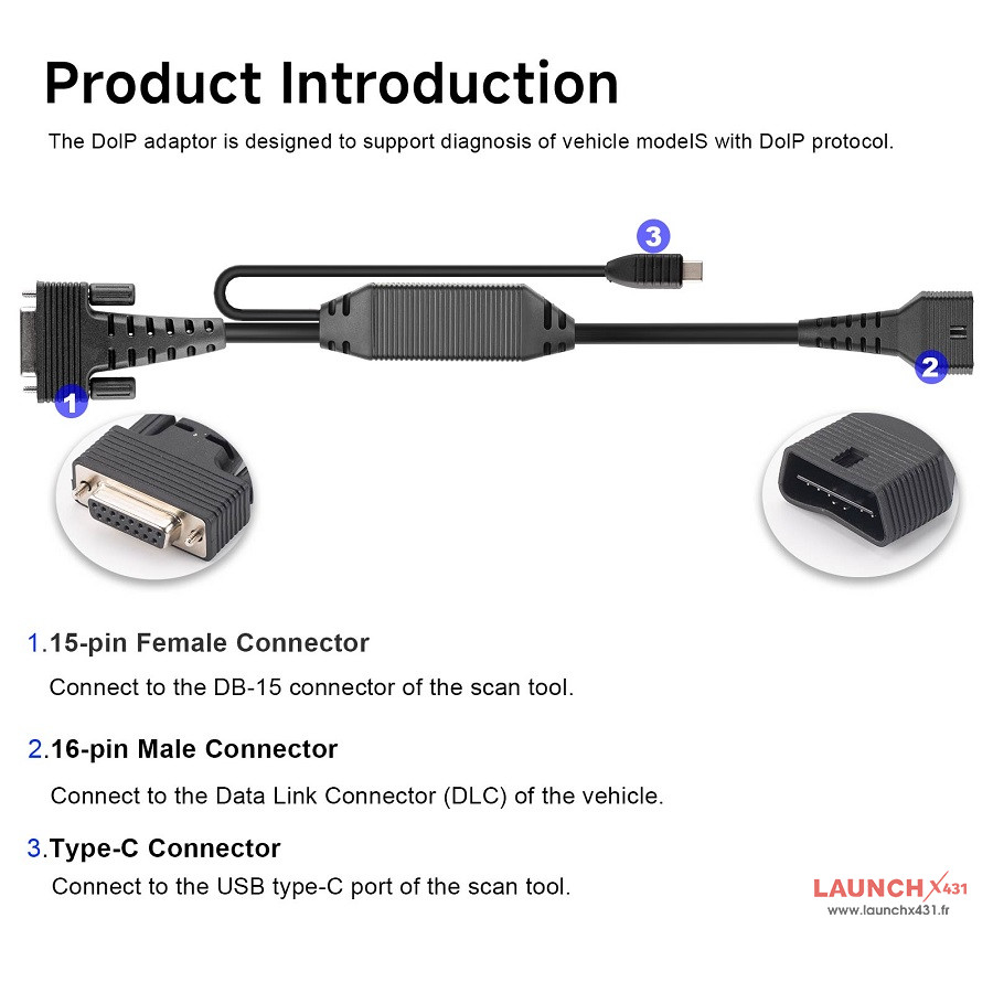 Launch DOIP Adapter Standard Kit 3