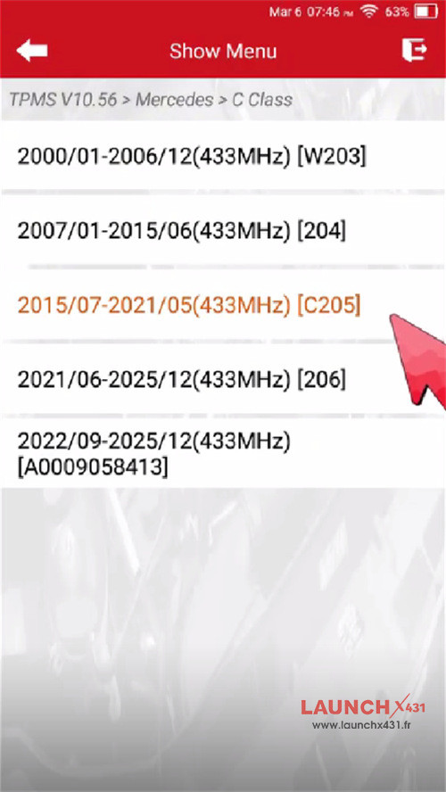 launch 5011 v2 replace benz tire pressure sensor 1