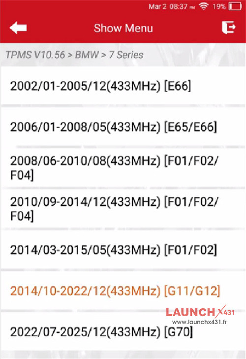 launch 5011 v2 replace benz tire pressure sensor 2