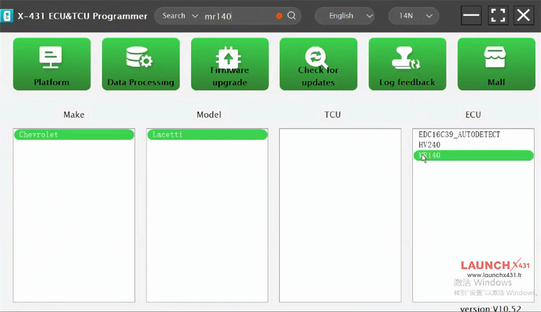 launch x431 ecu programmer clone chevrolet mr140 1