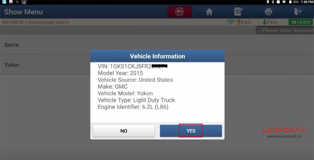 launch x431 gm suspension position sensor trim height 3