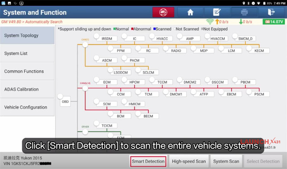 launch x431 gm suspension position sensor trim height 4