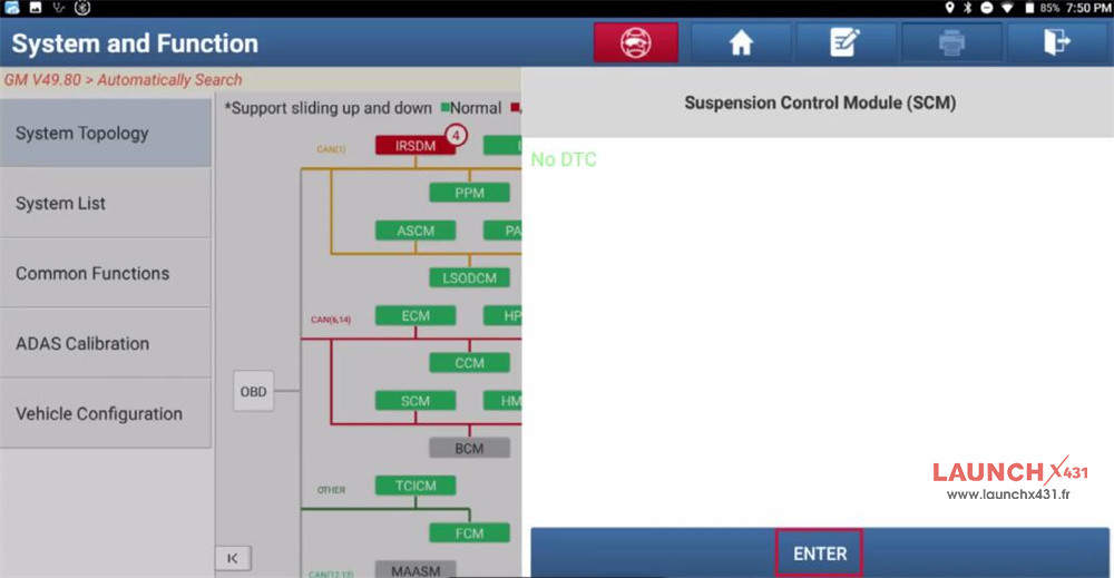 launch x431 gm suspension position sensor trim height 5