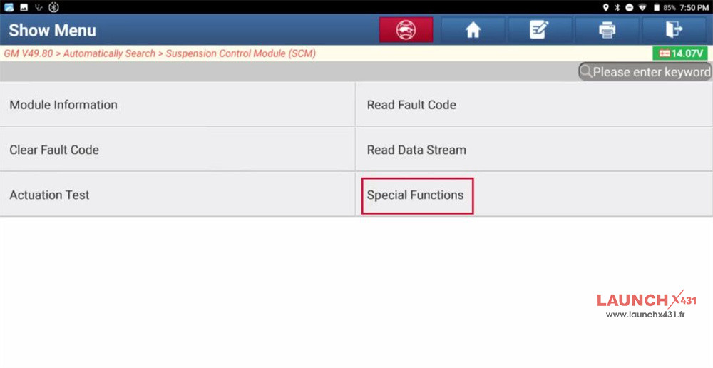 launch x431 gm suspension position sensor trim height 6