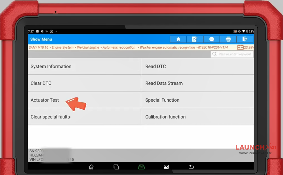 launch x431 pad5 link hd test sany a c relay actuator 3