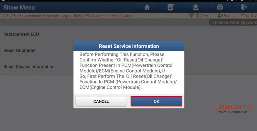 launch x431 reset fiat service information 11
