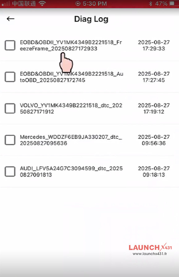 how to use launch aiobd on volvo 17
