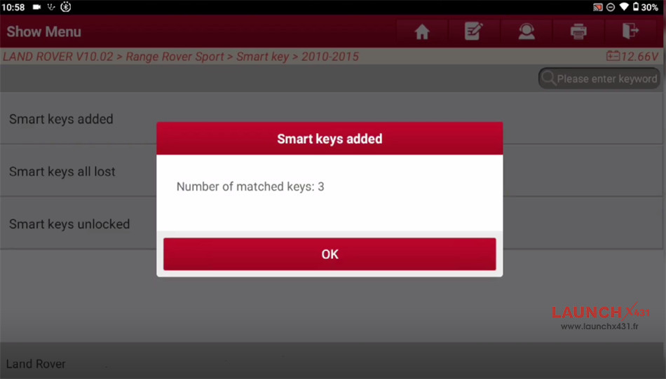 launch x431 immo plus add jaguar id49 smart key 12