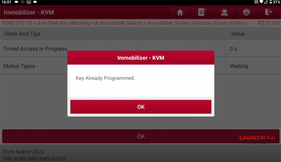 launch x431 immo plus program ford edge 11