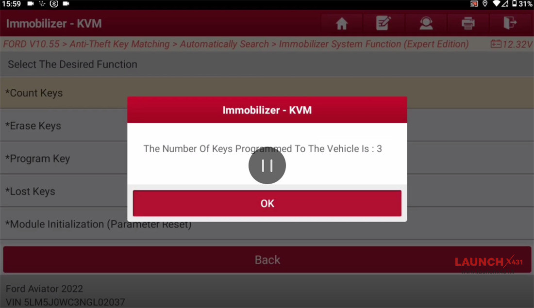 launch x431 immo plus program ford edge 7