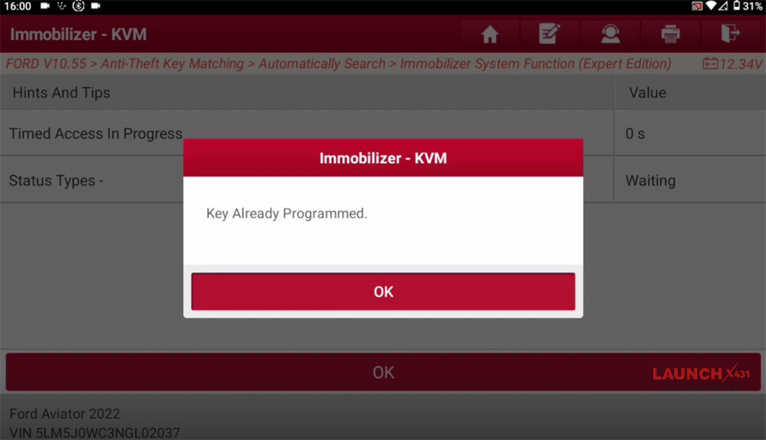 launch x431 immo plus program ford edge 9