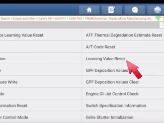 launch x431 reset camry hv learning value 8
