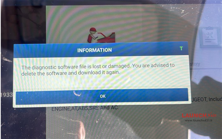 x431 pad vii diagnostic software file is lost solution 1