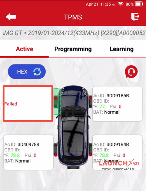 launch tpms 5011 v2 reset porsche macan tpms fault 2